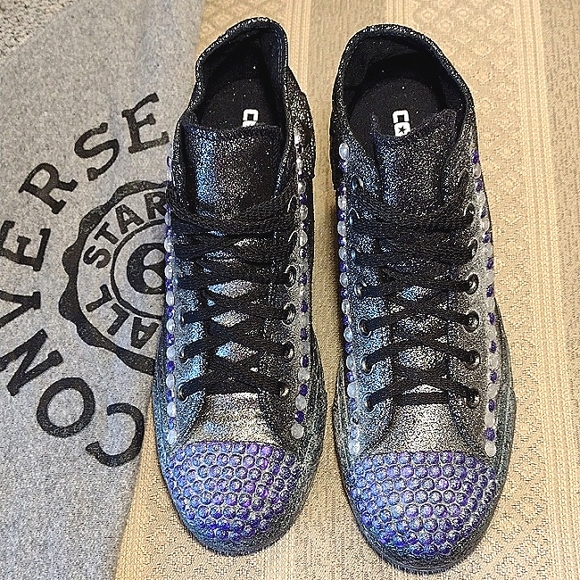 Converse Custom Made Leather Platform Hi Top Sneakers - Picture 6 of 16